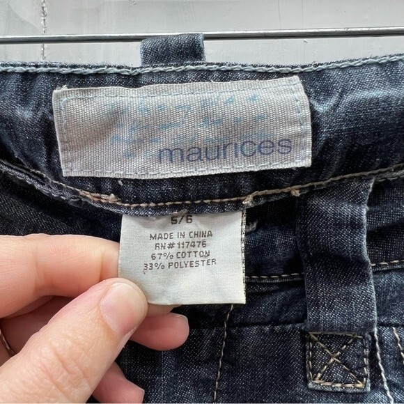 Maurices wide leg flare jeans women's 5 6 with a length measuring 32.5 long tall - Picture 6 of 6